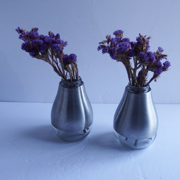 Stainless Steel/Glass Cruet Set 6.5" H - Picture 2 of 7